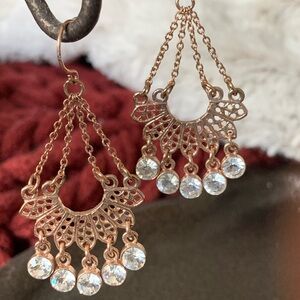 Stunning Gold Chandelier Earrings